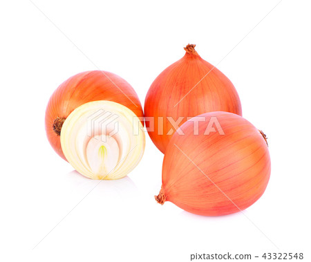 Fresh onion isolated on white background 43322548
