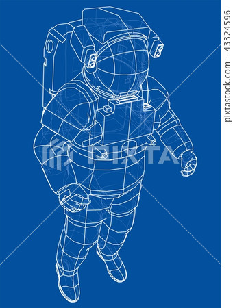 Astronaut concept. Vector rendering of 3d 43324596