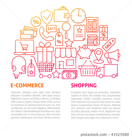 Shopping Commerce Line Template Shopping Commerce Line Template 43325080
