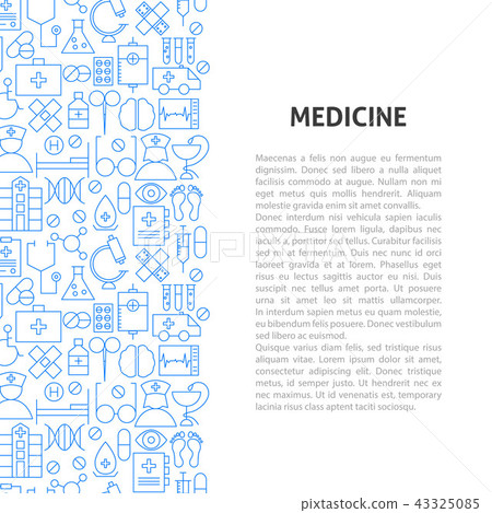 Medicine Line Pattern Concept 43325085