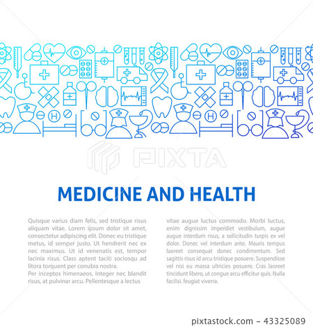 Medicine Health Line Design Template 43325089
