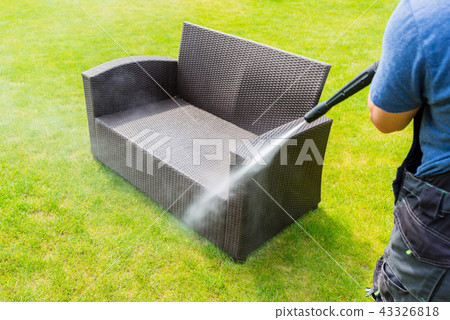 power washing garden furniture - made of rattan power washing garden furniture - made of rattan 43326818