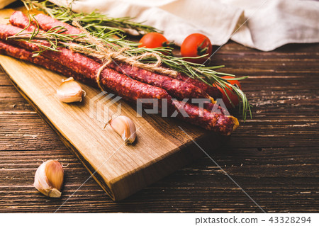 Kabanosy - smoked polish pork sausages 43328294
