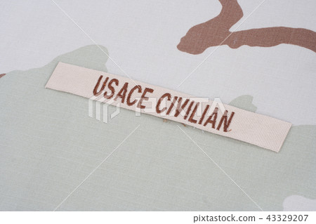 USACE CIVILAN branch tape on desert uniform 43329207