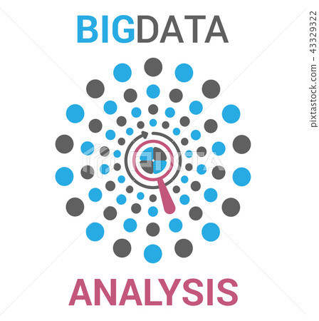 Big data visualization in flat vector style. Big data visualization in flat vector style. 43329322