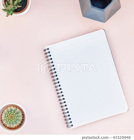 Top view of office workspace desk Top view of office workspace desk 43329946