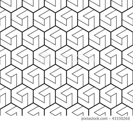 Abstract geometric pattern with stripes, lines.  43330268