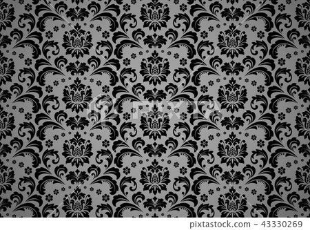 Wallpaper in the style of Baroque. Seamless vector Wallpaper in the style of Baroque. Seamless vector 43330269