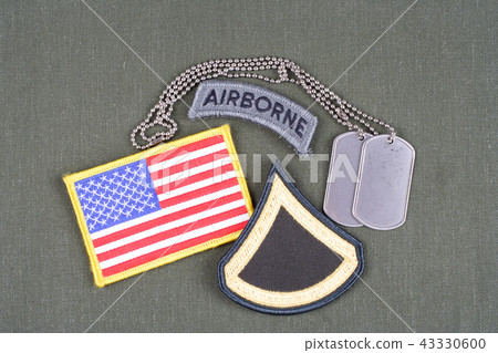 US ARMY Private First Class rank and airborne tab US ARMY Private First Class rank and airborne tab 43330600