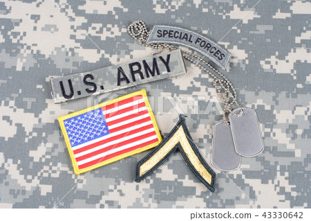 US ARMY Private rank patch, special forces tab 43330642