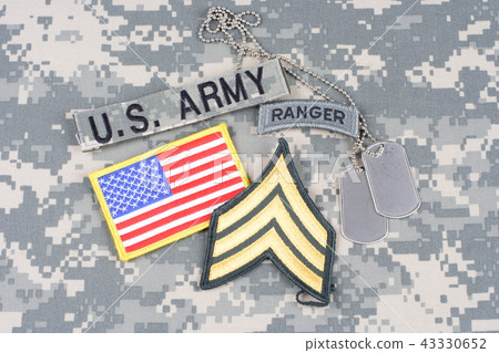 US ARMY Sergeant rank patch, ranger tab flag patch US ARMY Sergeant rank patch, ranger tab flag patch 43330652