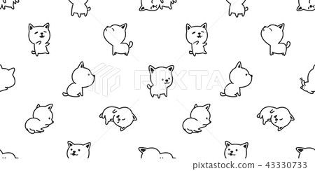 dog seamless pattern vector french bulldog pug dog dog seamless pattern vector french bulldog pug dog 43330733