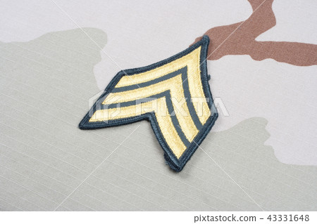 US ARMY Sergeant rank patch on desert uniform 43331648