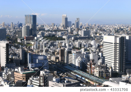 在日本的东京都市风景我想看到池袋和新大久保等的都市风景 图库照片