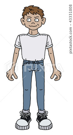 The funny boy in a blue jeans 43331808