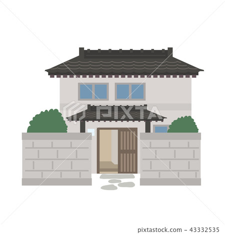 昭和古板的房子例證 昭和古板的房子例證 43332535