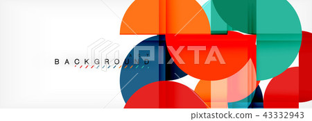 Circle abstract background, geometric illustration 43332943
