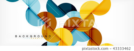 Modern geometrical abstract background - circles. Business or technology presentation design 43333462