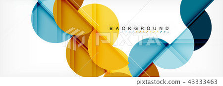 Modern geometrical abstract background - circles. Business or technology presentation design 43333463