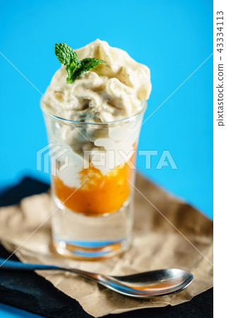 dessert with whipped cream dessert with whipped cream 43334113