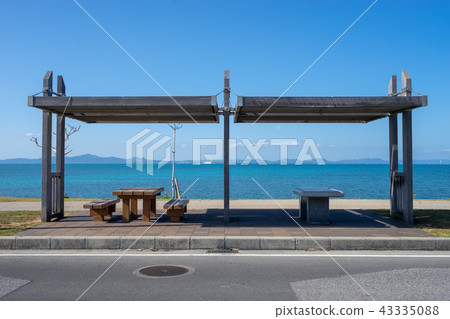 Okinawa, seaside bench Okinawa, seaside bench 43335088