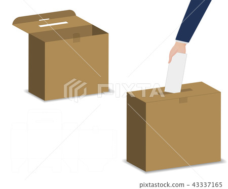 lucky draw box 3d mockup with dieline 43337165