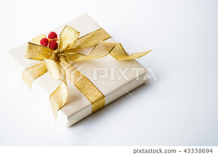 Gold ribbon gift 43338694