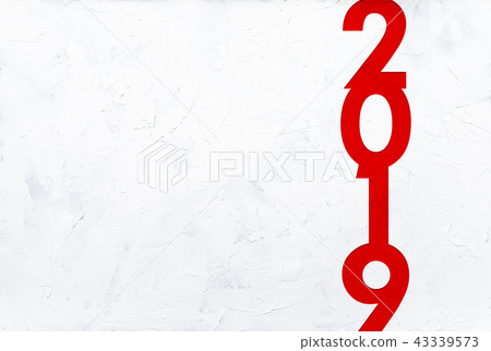 2019 new year background.Red text with texture. 2019 new year background.Red text with texture. 43339573