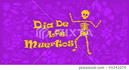 Mexico day of the dead background vector 43341074