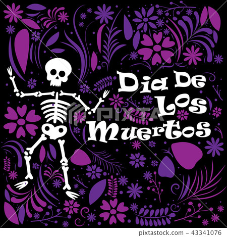 Mexico day of the dead background vector 43341076