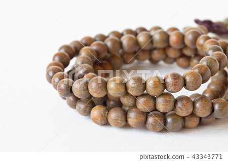 one Item brown prayer beads closeup one Item brown prayer beads closeup 43343771