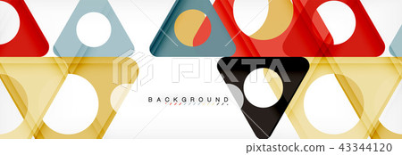 Circle and triangle abstract background 43344120
