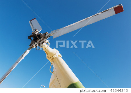 engine and blades of the helicopter  43344243