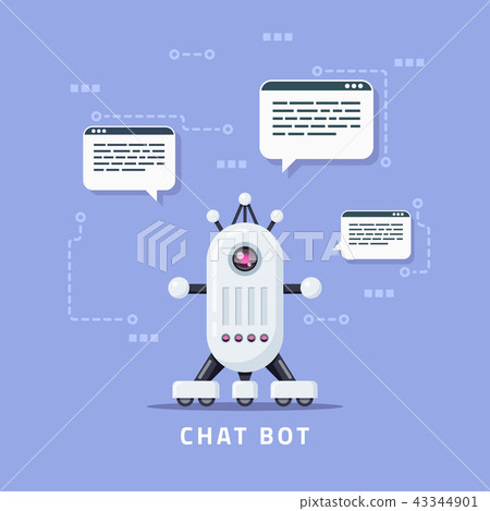 Chat bot concept banner - Stock Illustration [43344901] - PIXTA
