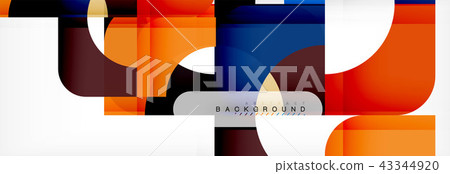 Colorful squares composition abstract banner. Illustration for business brochure or flyer Colorful squares composition abstract banner. Illustration for business brochure or flyer 43344920