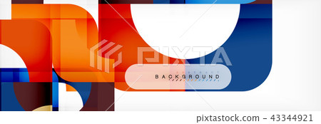 Colorful squares composition abstract banner. Illustration for business brochure or flyer 43344921