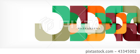 Geometric squares abstract banner. Vector illustration for business brochure or flyer, presentation Geometric squares abstract banner. Vector illustration for business brochure or flyer, presentation 43345002