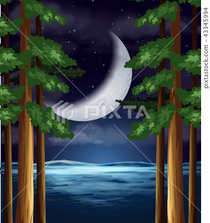 A crescent moon in the sky A crescent moon in the sky 43345994