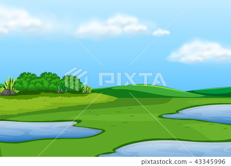 A beautiful green landscape A beautiful green landscape 43345996