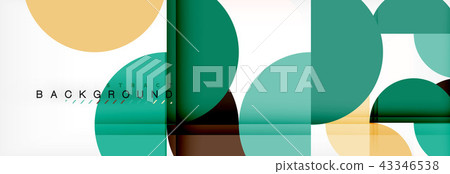 Semi circle abstract background, modern geometric pattern design. Business or technology 43346538
