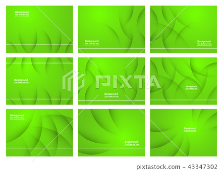 Set of green abstract background. Set of green abstract background. 43347302
