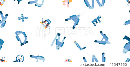 World's famous landmarks in pattern design. World's famous landmarks in pattern design. 43347360