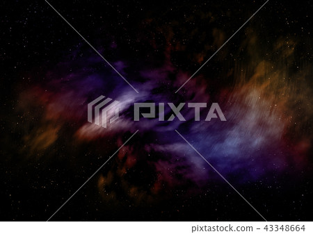 Being shone nebula. 3D rendering 43348664