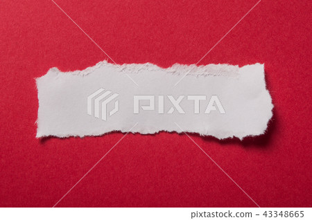 white torn paper on red paper background white torn paper on red paper background 43348665