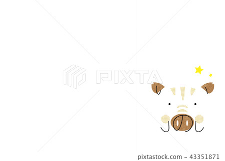 New Year's card material 43351871