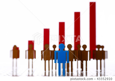 Little plastic blue toy figure stand out 43352910