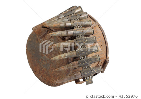 old rusty machine gun ammunition case old rusty machine gun ammunition case 43352970