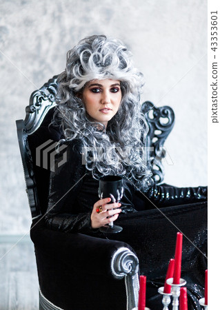 Halloween Witch in Black Dress Halloween Witch in Black Dress 43353601