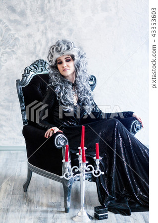 Halloween Witch in Black Dress Halloween Witch in Black Dress 43353603