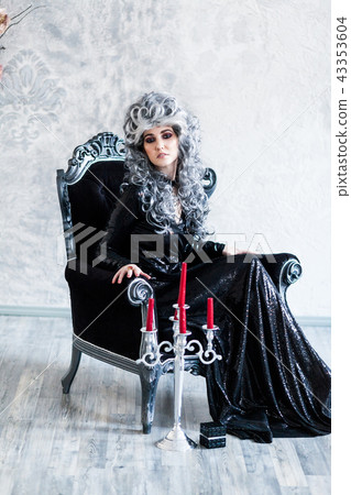 Halloween Witch in Black Dress Halloween Witch in Black Dress 43353604